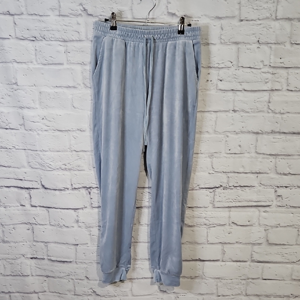 Iris Sky Blue Velour Joggers